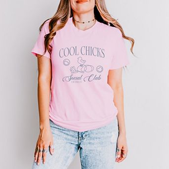 S.W.Smiley Cool Chicks Social Club - Women's Short Sleeve Graphic T-Shirt
