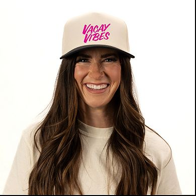 Vacay Vibes Distressed - Women's Canvas Trucker Hat
