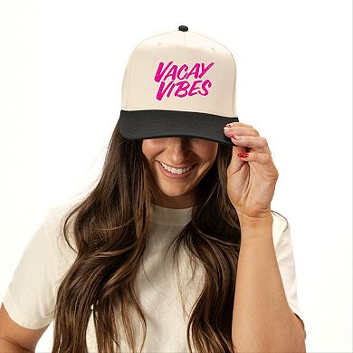 Vacay Vibes Distressed - Women's Canvas Trucker Hat
