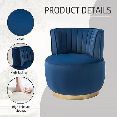 Merax 360 Degree Swivel Cuddle Barrel Accent Sofa Chairs