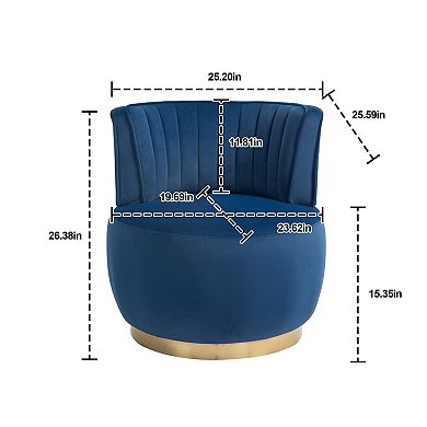 Merax 360 Degree Swivel Cuddle Barrel Accent Sofa Chairs