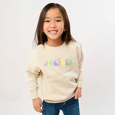 Colorful Bunnies Row - Youth Graphic Sweatshirt