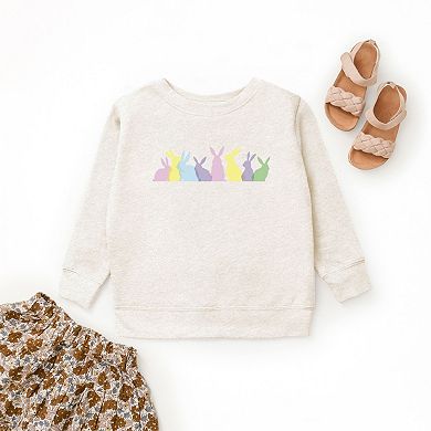 Colorful Bunnies Row - Youth Graphic Sweatshirt