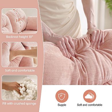 Merax Modular Sectional Couch Soft Chenille Fabric High Density Foam