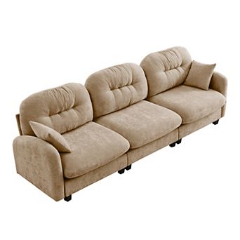 Merax Modular Sectional Couch Soft Chenille Fabric High Density Foam