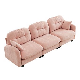 Merax Modular Sectional Couch Soft Chenille Fabric High Density Foam