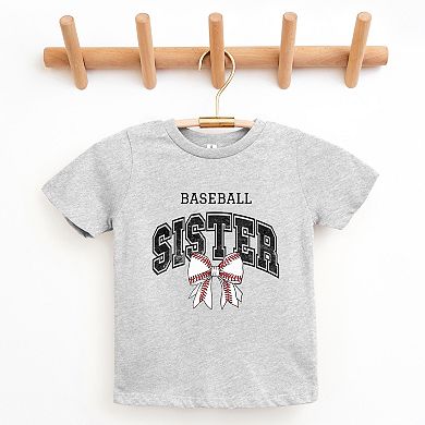 Baseball Sister Varsity Coquette - Youth Short Sleeve Graphic T-Shirt
