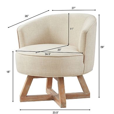 Merax 360° Swivel Classic Linen Chair Lounge chair
