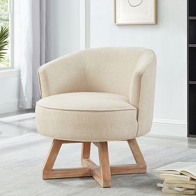 Merax 360° Swivel Classic Linen Chair Lounge chair