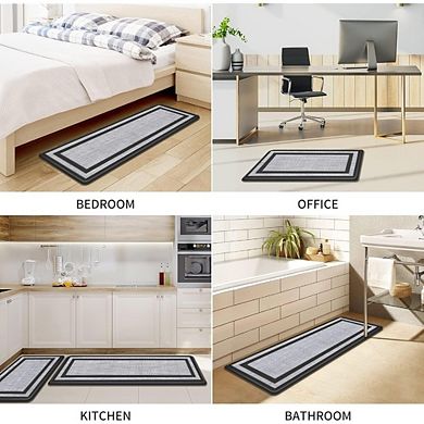 Great Ambitions 2-Pack Kitchen Mats, Anti-Fatigue Non-Skid Cushioned Standing Rug Set