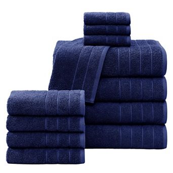 Soft & Durable Cotton Bath Towel Set - 12 pc