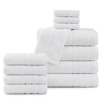Soft & Durable Cotton Bath Towel Set - 12 pc