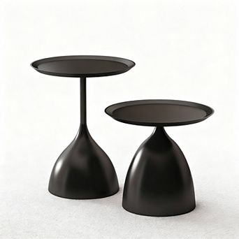 Modern Metal Nesting End Tables Set of 2