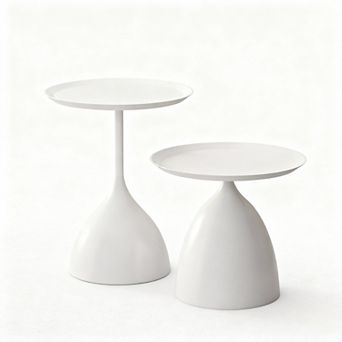 Modern Metal Nesting End Tables Set of 2