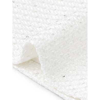 Tweed Jackets for Women Long Sleeve Crewneck Open Front Work Business Blazer Jacket