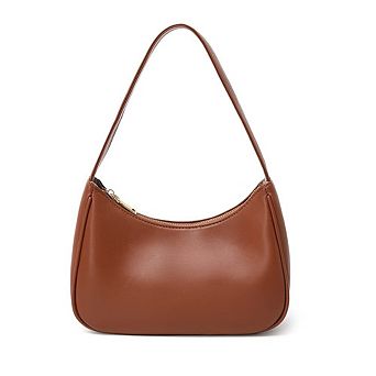 PU Leather Mini Hobo Crossbody Bag with Zipper