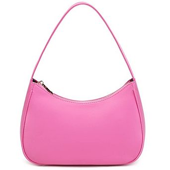 PU Leather Mini Hobo Crossbody Bag with Zipper