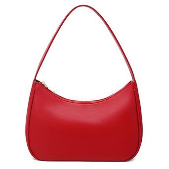 PU Leather Mini Hobo Crossbody Bag with Zipper
