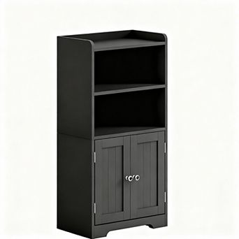 Small Bathroom Cabinet with Shelves and Doors for Space-saving Storage