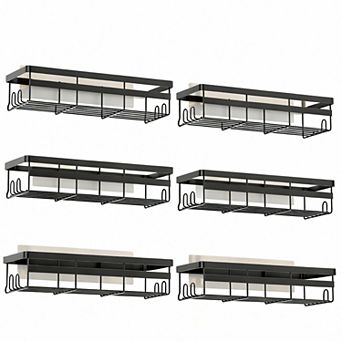 Stainless Steel Shower Caddies with Hooks for Bathroom, Bedroom, Kitchen