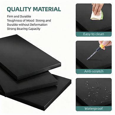 Modern Farmhouse 6-Shelf Bookcase with Doors for Home Office and Living Room