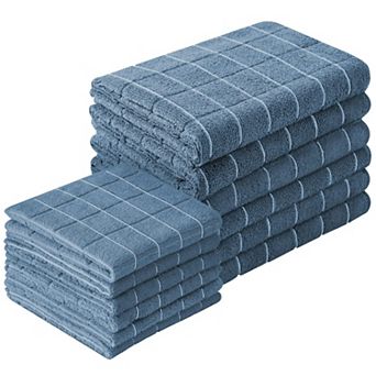 Microfiber Dish Towels & Cloths Set - 12 Pack - Absorbent, Fast Drying, Lint Free
