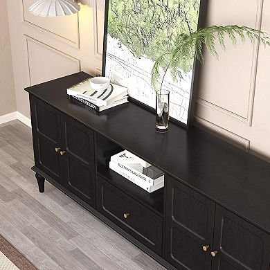 Mid-Century Modern TV Stand with Storage, 67" for 75" TVs