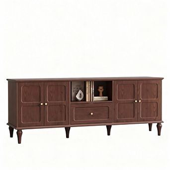 Mid-Century Modern TV Stand with Storage, 67" for 75" TVs