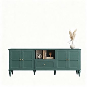 Mid-Century Modern TV Stand with Storage, 67" for 75" TVs