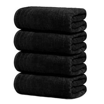 Pack of 4 Super Soft 30x60" Cotton Bath Towels - Quick Dry, Lightweight