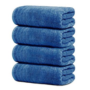 Pack of 4 Super Soft 30x60" Cotton Bath Towels - Quick Dry, Lightweight