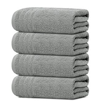 Pack of 4 Super Soft 30x60" Cotton Bath Towels - Quick Dry, Lightweight