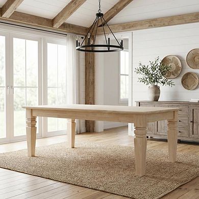 Unfinished Hardwood Coffee Table with Durable Construction and Easy Maintenance