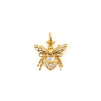 Belinda Jewelz 18k Gold Plated Vermeil Gemstone Bee Charm