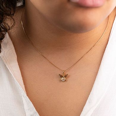 Belinda Jewelz 18k Gold Plated Vermeil Gemstone Bee Charm