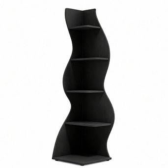 Modern 5 tier Corner Shelving Unit - Stylish, Space-Saving, Adjustable