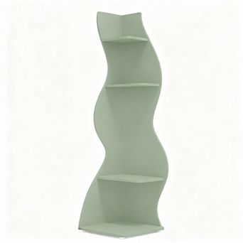 Modern 5 tier Corner Shelving Unit - Stylish, Space-Saving, Adjustable