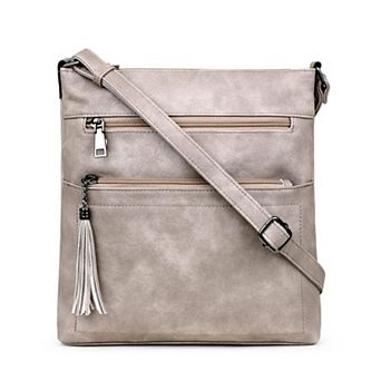 Multi-Pocket Vegan PU Leather Crossbody Bag for Women