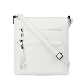 Multi-Pocket Vegan PU Leather Crossbody Bag for Women