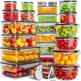 52 pc Food Storage Containers with Lids Airtight (26 Lids & 26 Containers)