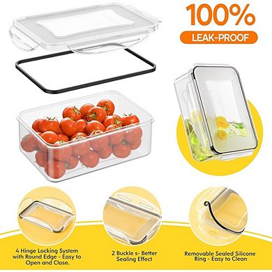 52 PCS Food Storage Containers with Lids Airtight (26 Lids & 26 Containers)