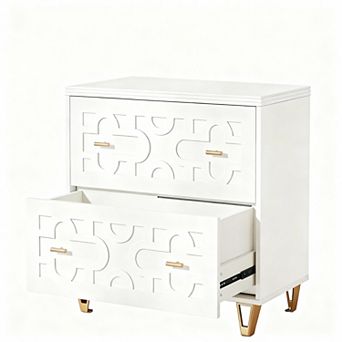 Modern Home Office Two-Drawer Filing Cabinet