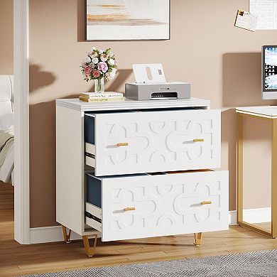 Modern Home Office Two-Drawer Filing Cabinet