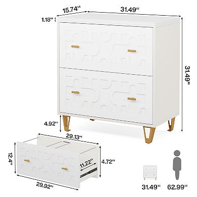 Modern Home Office Two-Drawer Filing Cabinet