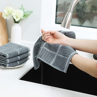 Set of 8 Cotton Kitchen Towels and Dish Rags, 16x26 inches