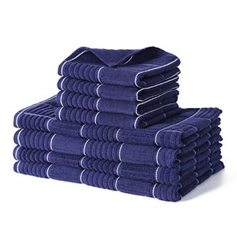 Set of 8 Cotton Kitchen Towels and Dish Rags, 16x26 inches