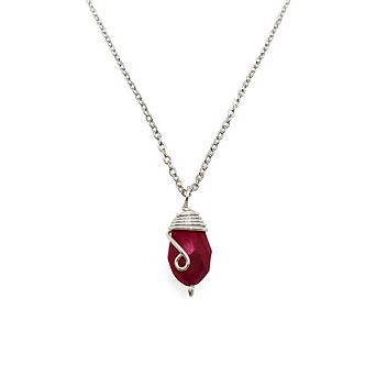 Silver Birthstone necklace