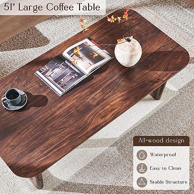 Modern coffee table with U-shaped legs