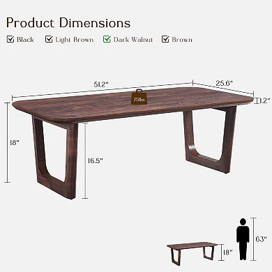 Modern coffee table with U-shaped legs