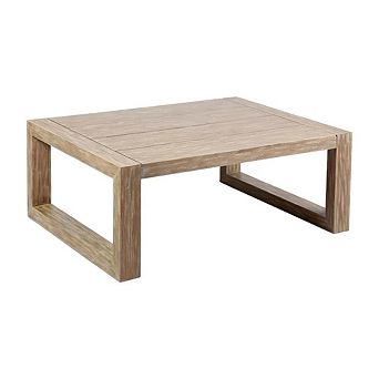 Outdoor Coffee Table An-Teak Eucalyptus Wood Solid Surface